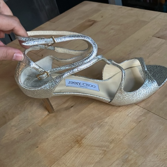 JIMMY CHOO SILVER STILETTOS - Picture 7 of 11